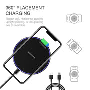 20W Qi Fast Wireless Charging Pad for Phones and Earbuds