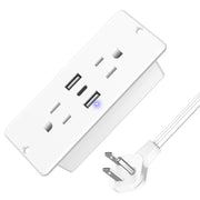 5 in 1 Recessed Power Strip 20W USB C Furniture Outlet Flat Plug