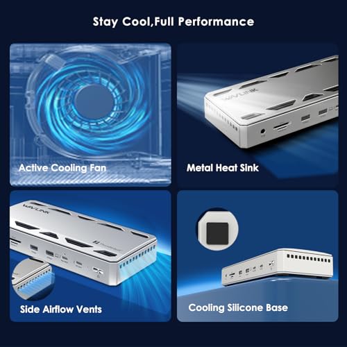 12 in 1 Thunderbolt 5 Docking Station 120Gbps 140W PD Laptop Hub