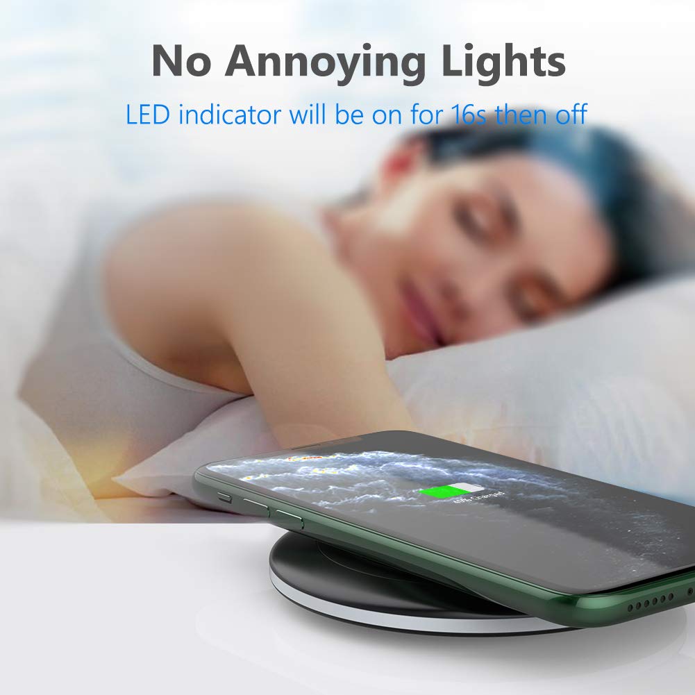 2 Pack 10W Wireless Charging Pad for Phones and Earbuds