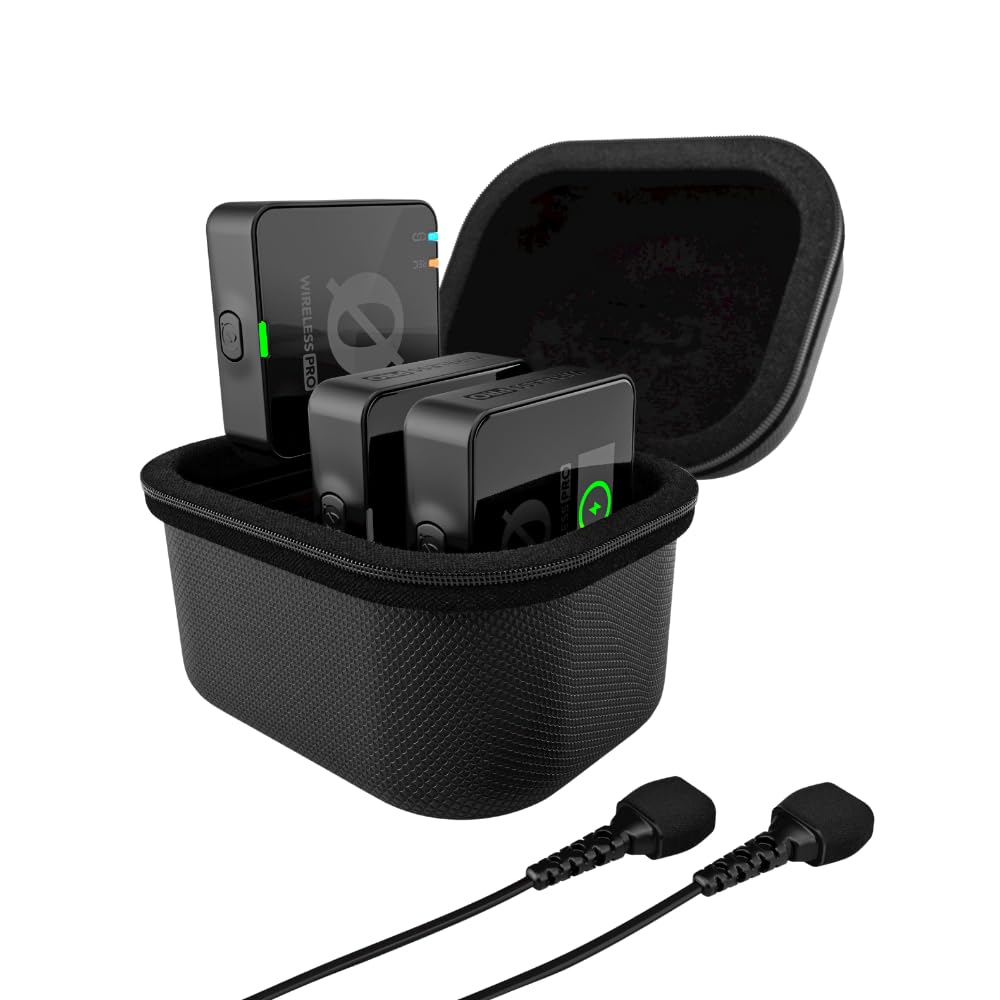 Compact Wireless Microphone System with Timecode Recording Case
