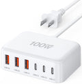 100W GaN 6 Port USB C Fast Charging Station Cube Wall Charger