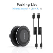 2 Pack 10W Wireless Charging Pad for Phones and Earbuds