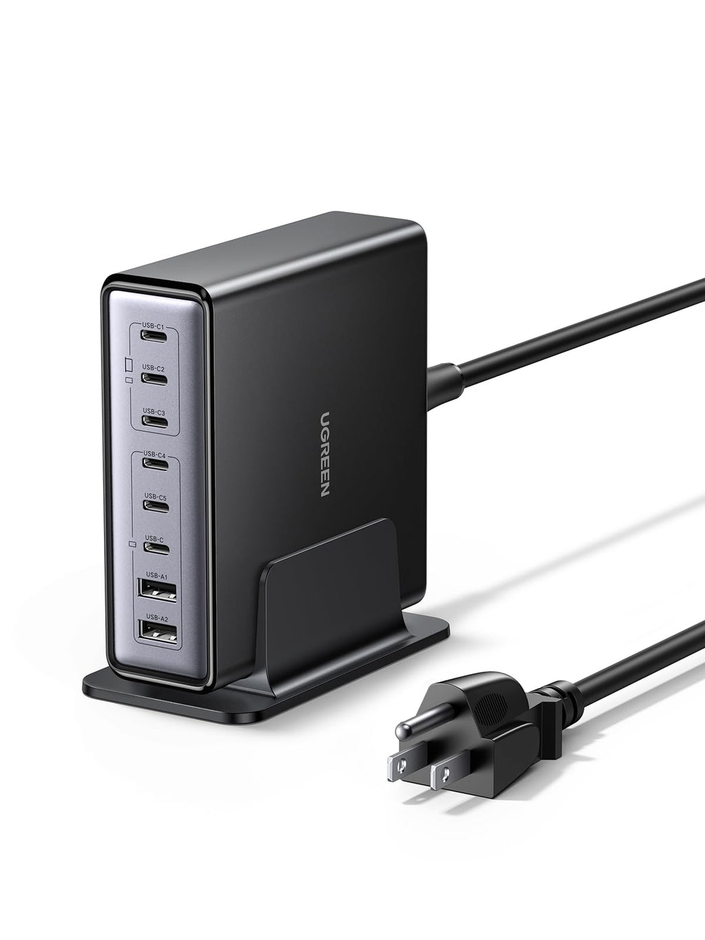 200W GaN 8 Port USB C Desktop Charging Station 100W PD Fast Charger