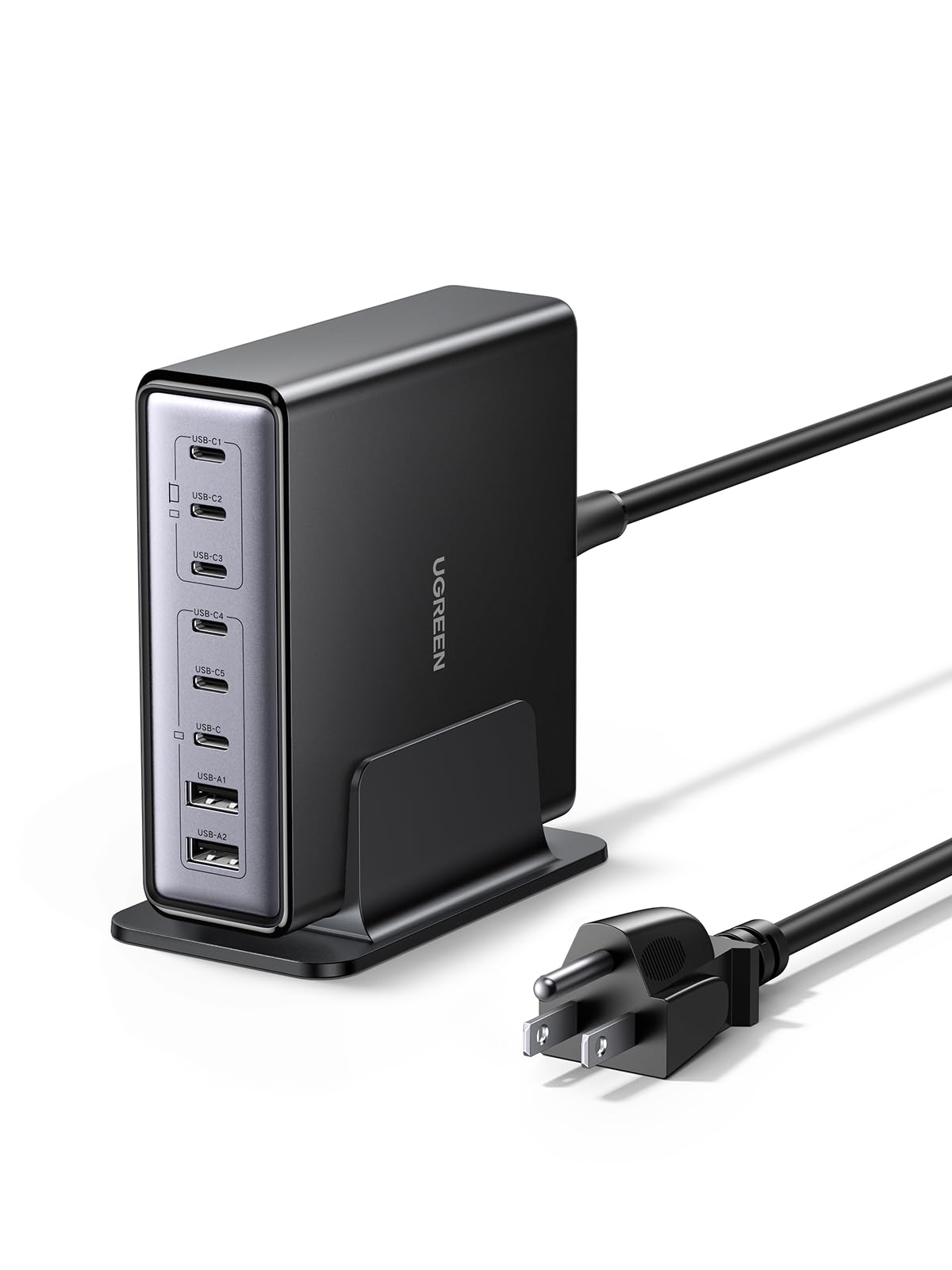 200W GaN 8 Port USB C Desktop Charging Station 100W PD Fast Charger