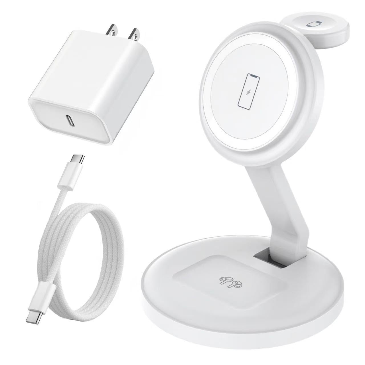 15W 3 in 1 Foldable Magnetic Wireless Charging Station