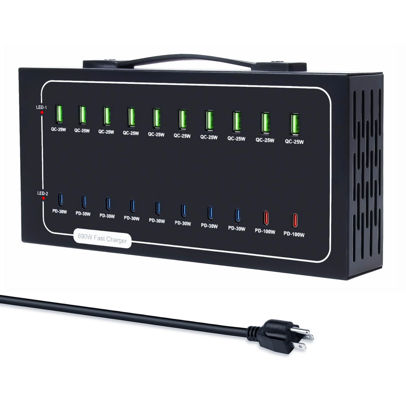 20 Port USB C Charging Station PD 100W Fast Charger