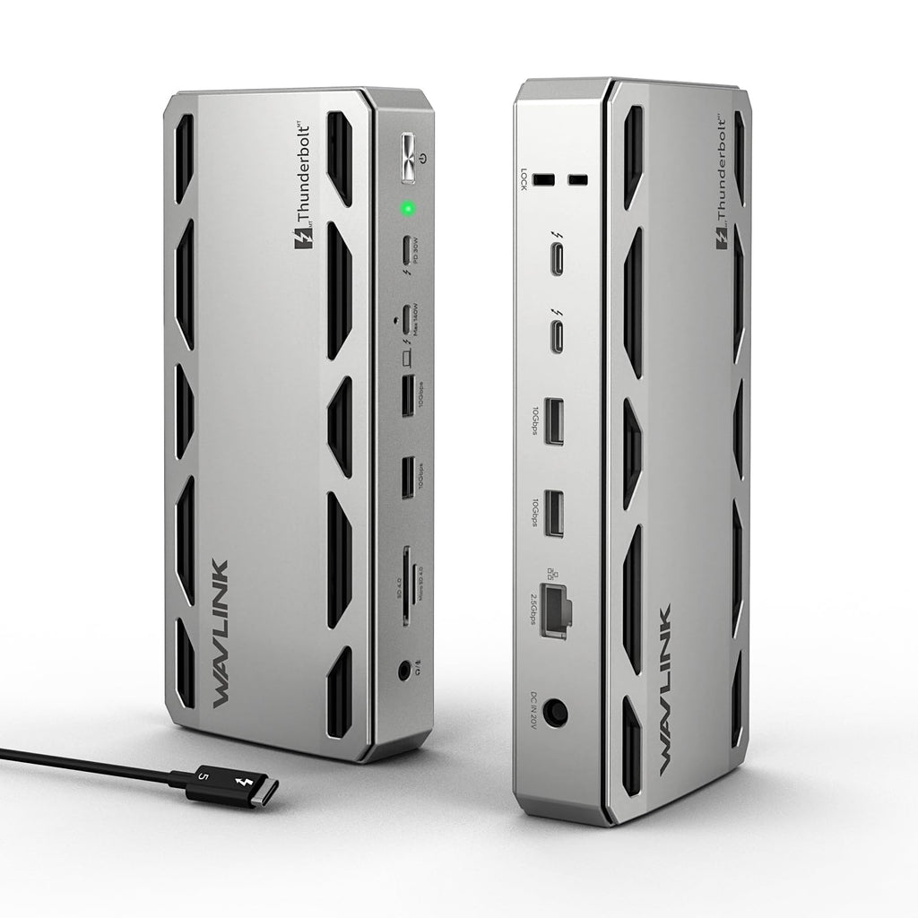 12 in 1 Thunderbolt 5 Docking Station 120Gbps 140W PD Laptop Hub