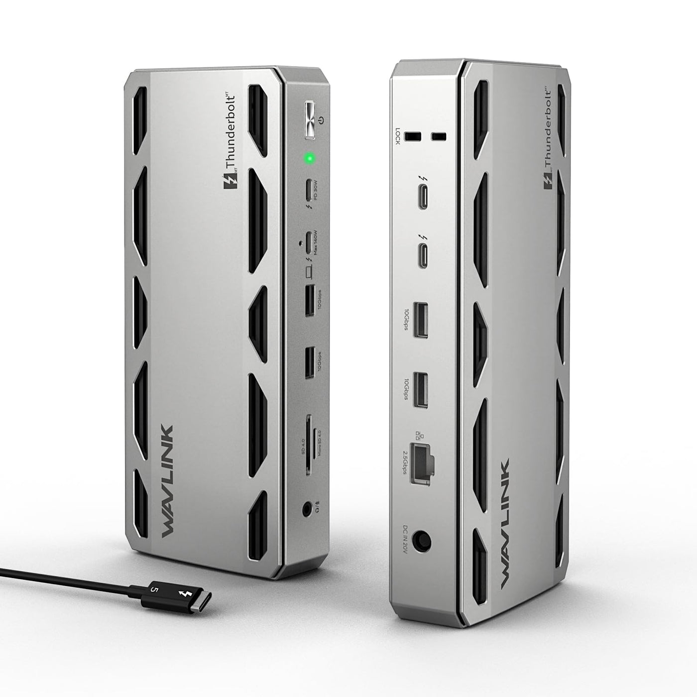 12 in 1 Thunderbolt 5 Docking Station 120Gbps 140W PD Laptop Hub