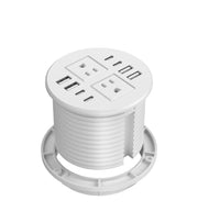 Recessed Desk Power Grommet with 1 AC Outlet and 2 USB Ports