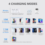 2 Pack 10W Wireless Charging Pad for Phones and Earbuds