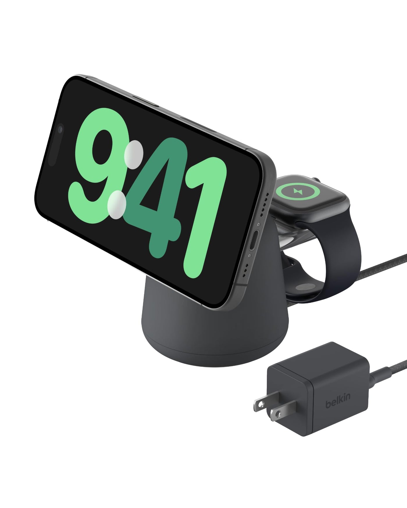 15W 2 in 1 Magnetic Wireless Charging Dock for Phone and Earbuds