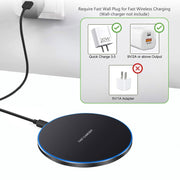 20W Qi Fast Wireless Charging Pad for Phones and Earbuds