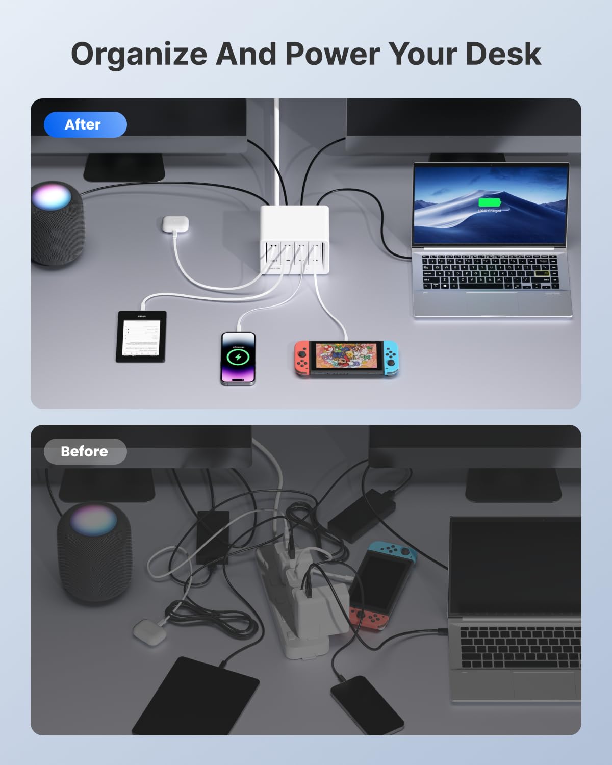 12 in 1 Desktop Charging Station Charging Power Hubs