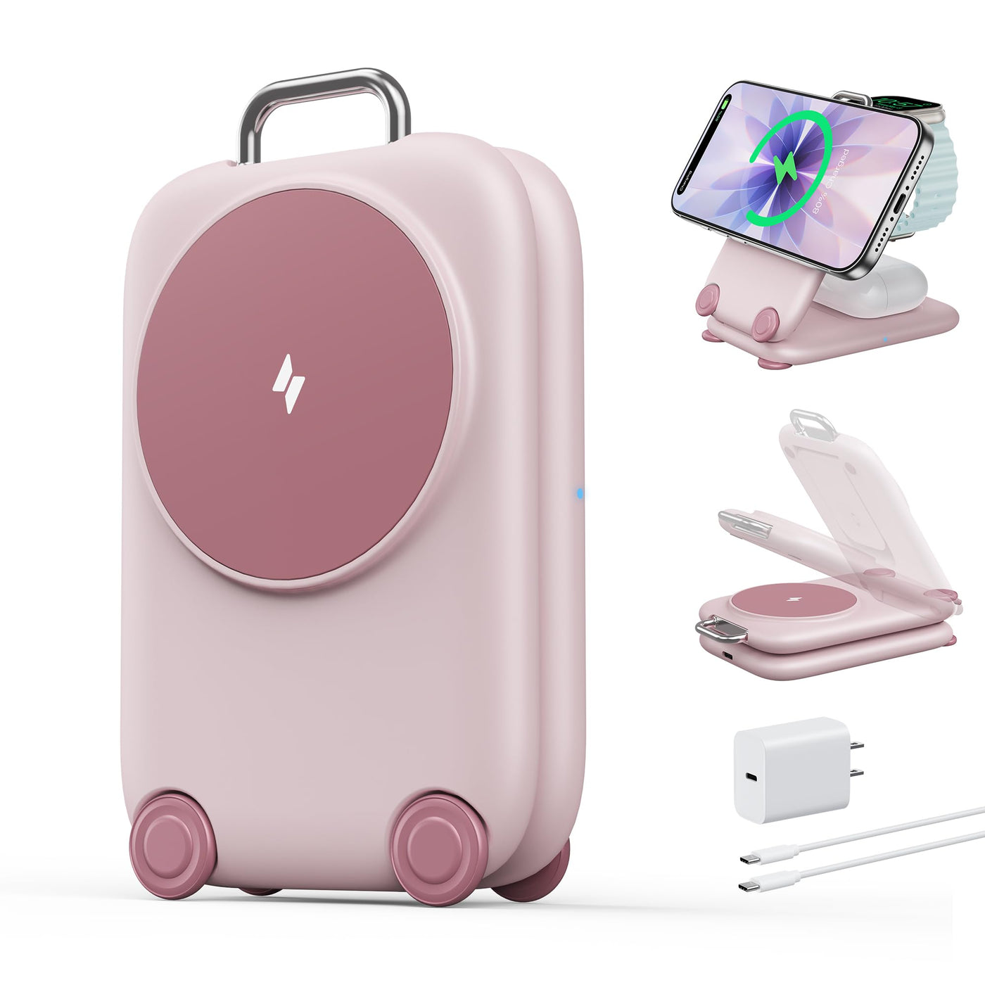 3 in 1 Magnetic Fast Wireless Charging Station for Travel