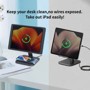 Magnetic Foldable Tablet Stand with Charging Case