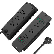 14 in 1 Recessed Power Strip 20W Surge Protector 6 AC 8 USB Ports
