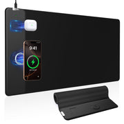 15W Wireless Charging Mouse Pad Large Non Slip Gaming Desk Mat