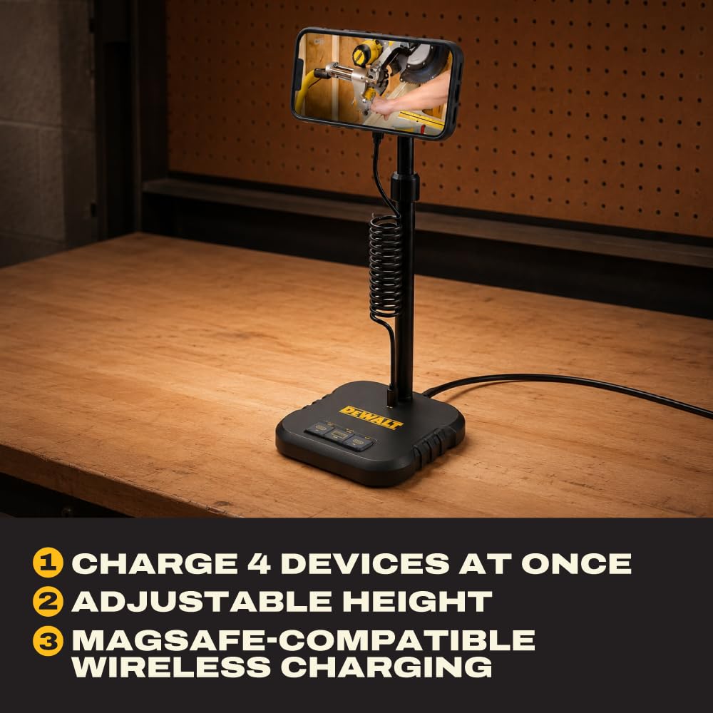 Heavy Duty Magnetic Wireless Charging Stand with USB C Ports