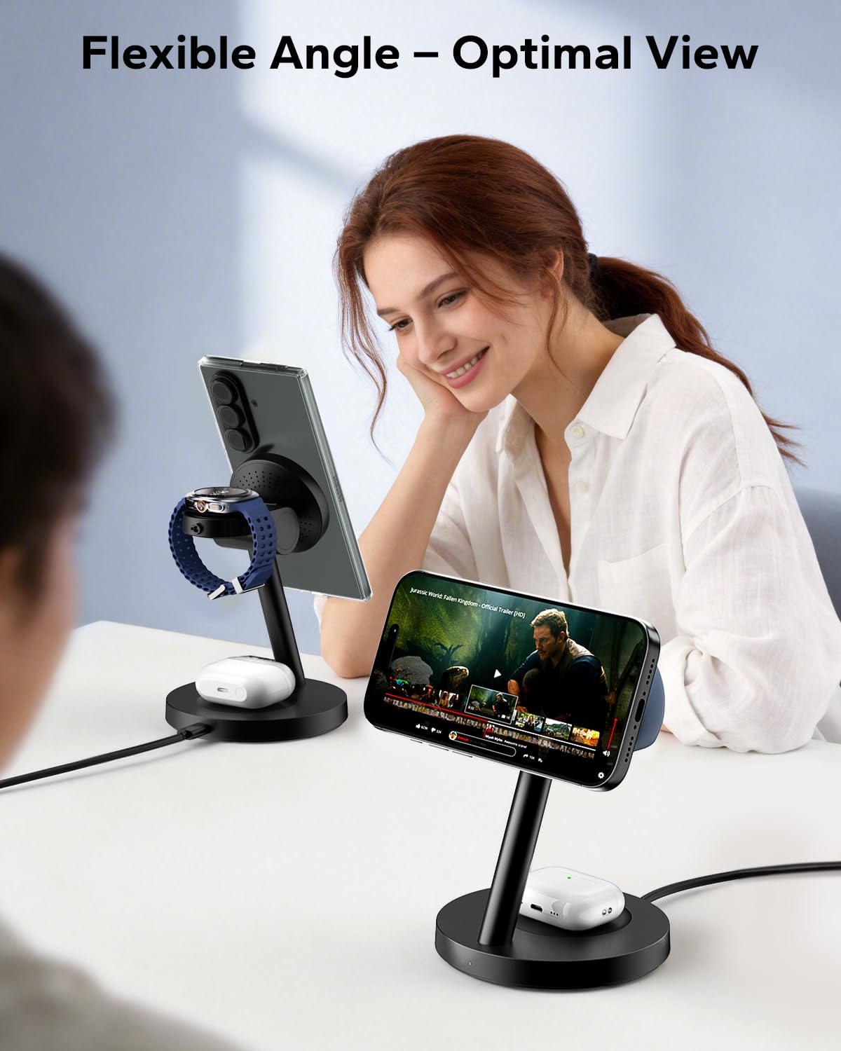 3 in 1 Magnetic Wireless Charging Stand for Phone Watch Earbuds