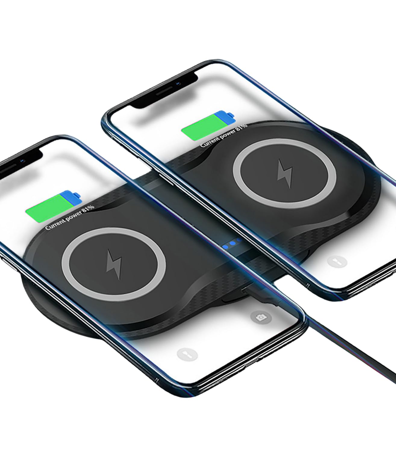 30W Dual Wireless Charging Pad for Multiple Qi Devices