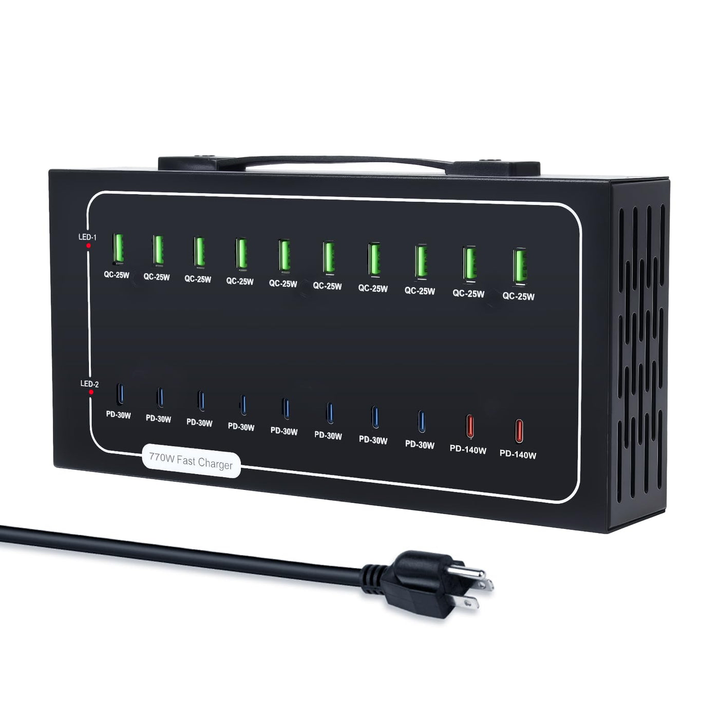 20 Port USB C Charging Station PD 100W Fast Charger