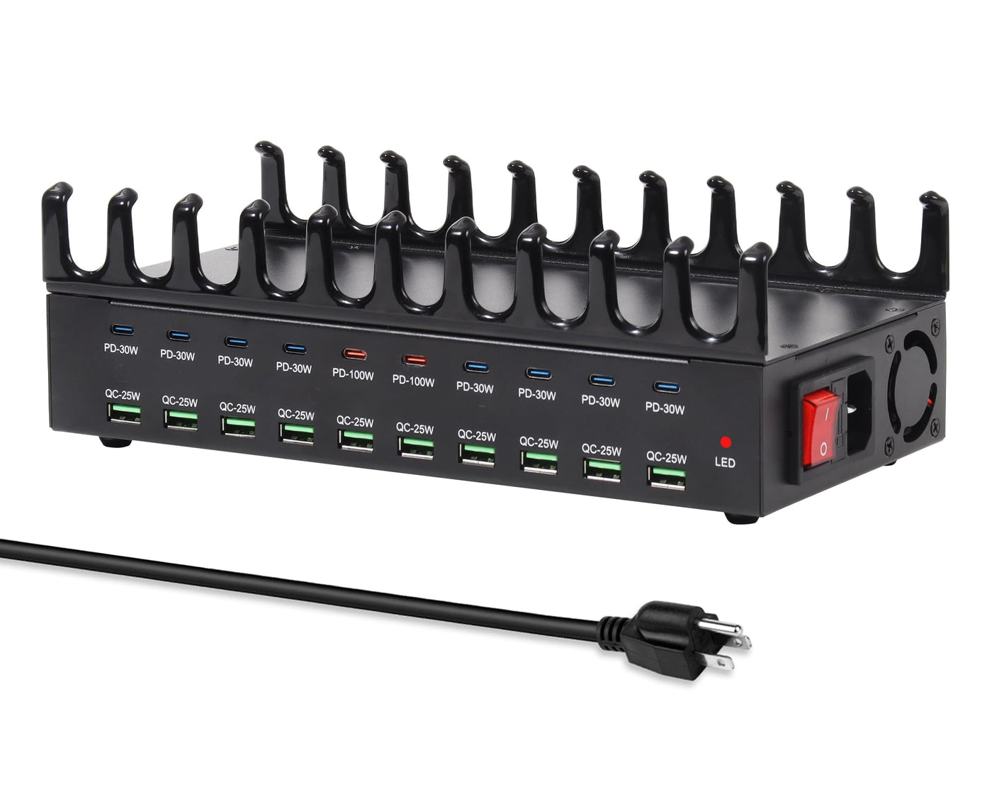 20 Port USB Charging Station for Multiple Devices