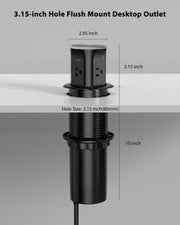 15W Wireless Charging Motorized Pop Up Countertop Receptacle