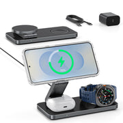 3 in 1 Magnetic Fast Wireless Charging Stand for Phone Watch Earbuds