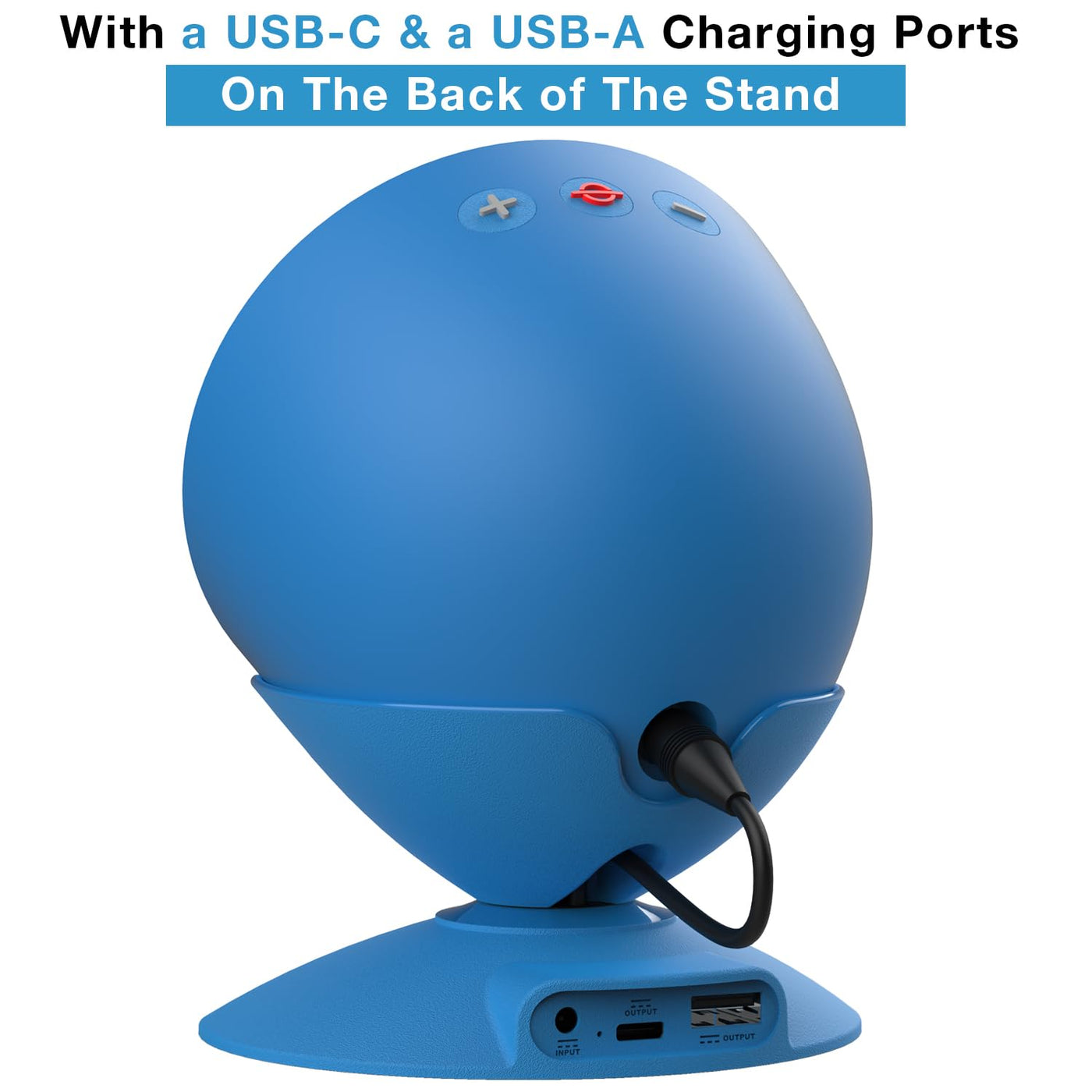 Echo Spot Charging Stand with USB C USB A Ports for Multiple Devices