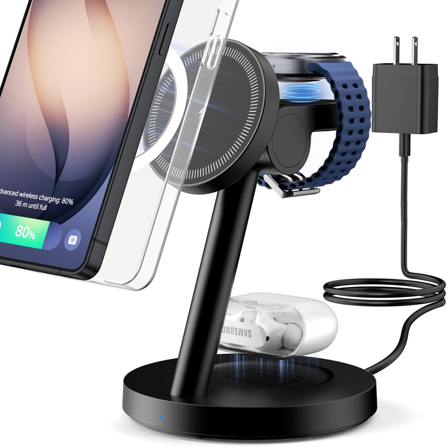 3 in 1 Magnetic Wireless Charging Stand for Phone Watch Earbuds
