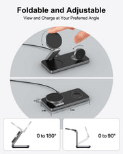 3 in 1 Magnetic Fast Wireless Charging Stand for Phone Watch Earbuds