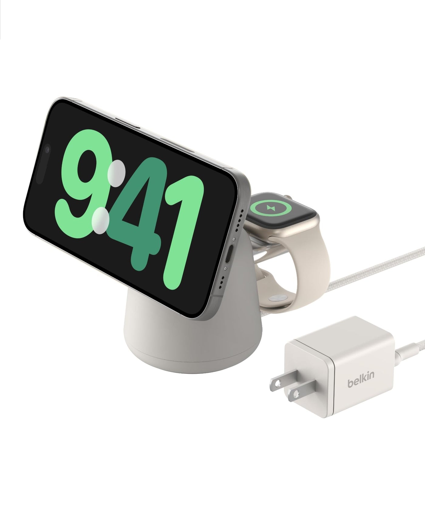 15W 2 in 1 Magnetic Wireless Charging Dock for Phone and Earbuds