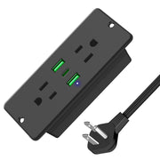 5 in 1 Recessed Power Strip 20W USB C Furniture Outlet Flat Plug