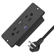 5 in 1 Recessed Power Strip 20W USB C Furniture Outlet Flat Plug