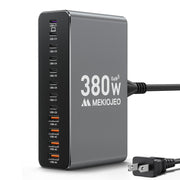 65W GaN 12 Port USB C Charging Station Aluminum Laptop Charger