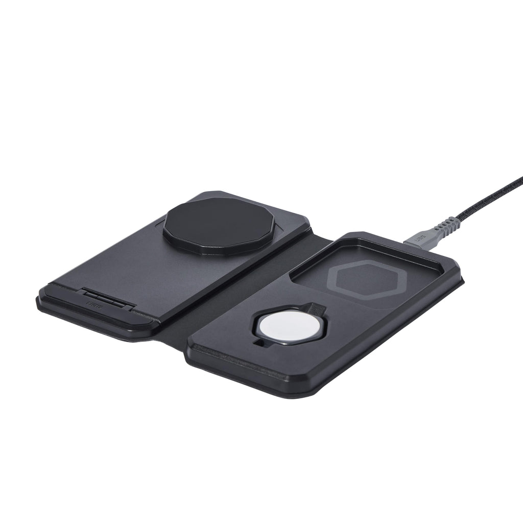 3 in 1 15W Foldable Travel Wireless Charging Station USB C PD Adapter