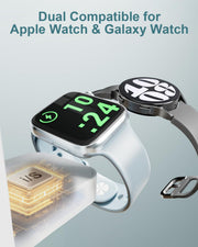 3 in 1 Qi2 Rotating Magnetic Wireless Charging Stand for Phone Watch Earbuds