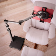 Ergonomic Tablet Rolling Cart Stand with 60W USB C Charging Port