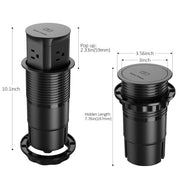 15W Wireless Charging Pop Up Outlet 4 AC Splash Resistant Power Grommet