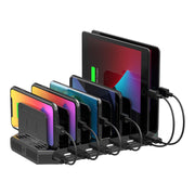 USB Charging Dock Station Organizer with Adjustable Dividers