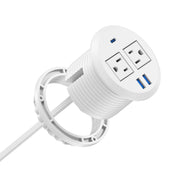 3 Inch Flush Mount Desktop Power Grommet USB C 2 AC Outlets