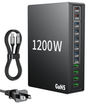 1200W USB C 12 Port Fast Charging Station PD 140W Laptop Charger