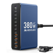 65W GaN 12 Port USB C Charging Station Aluminum Laptop Charger