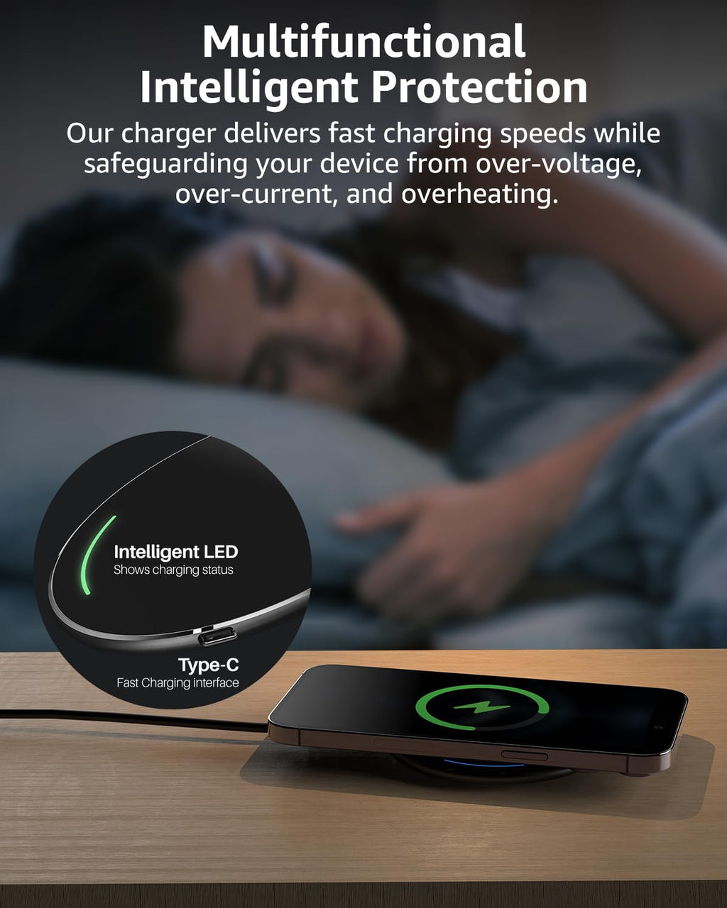 15W Anti Slip Aircraft Grade Aluminum Fast Wireless Charging Pad