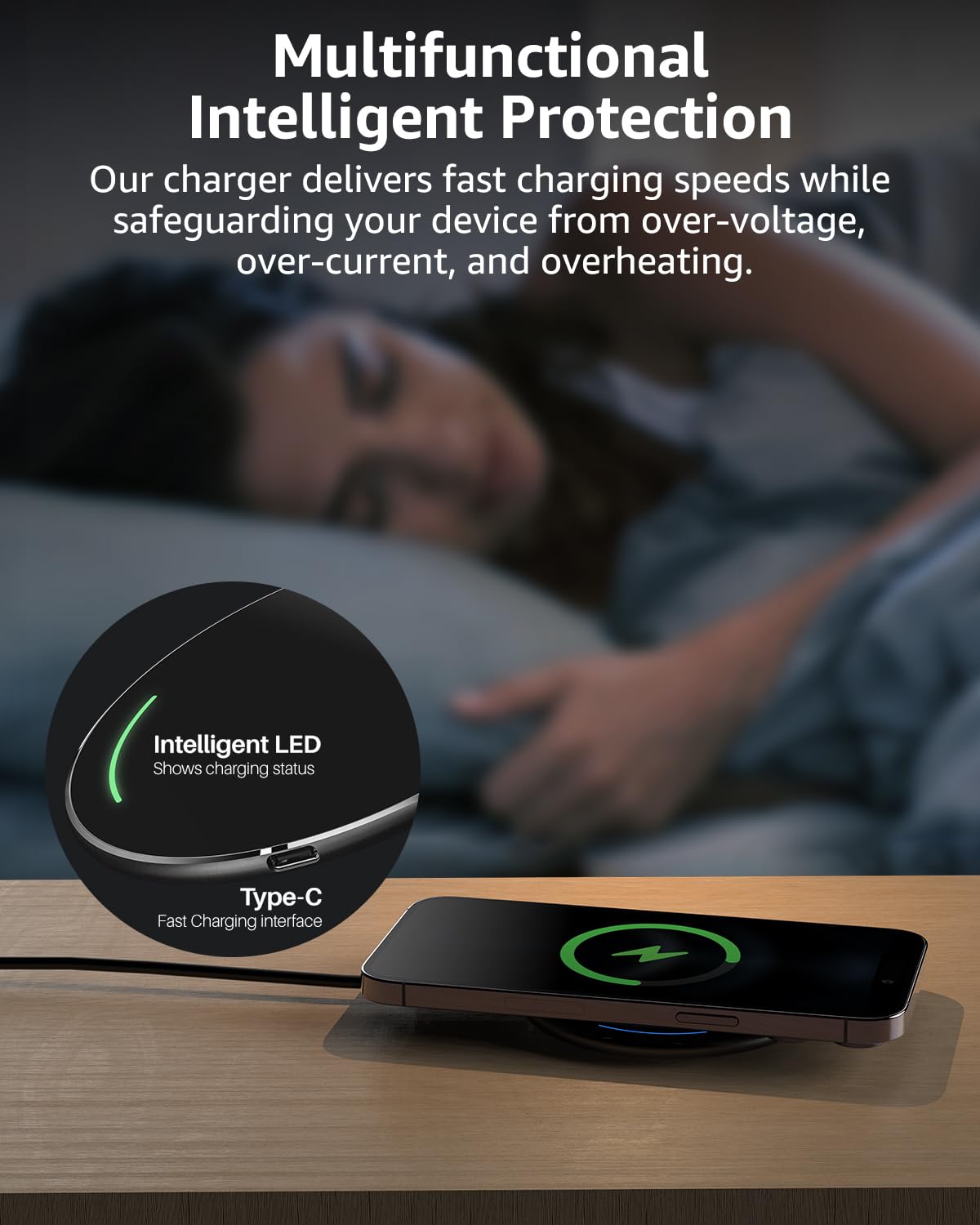 15W Anti Slip Aircraft Grade Aluminum Fast Wireless Charging Pad