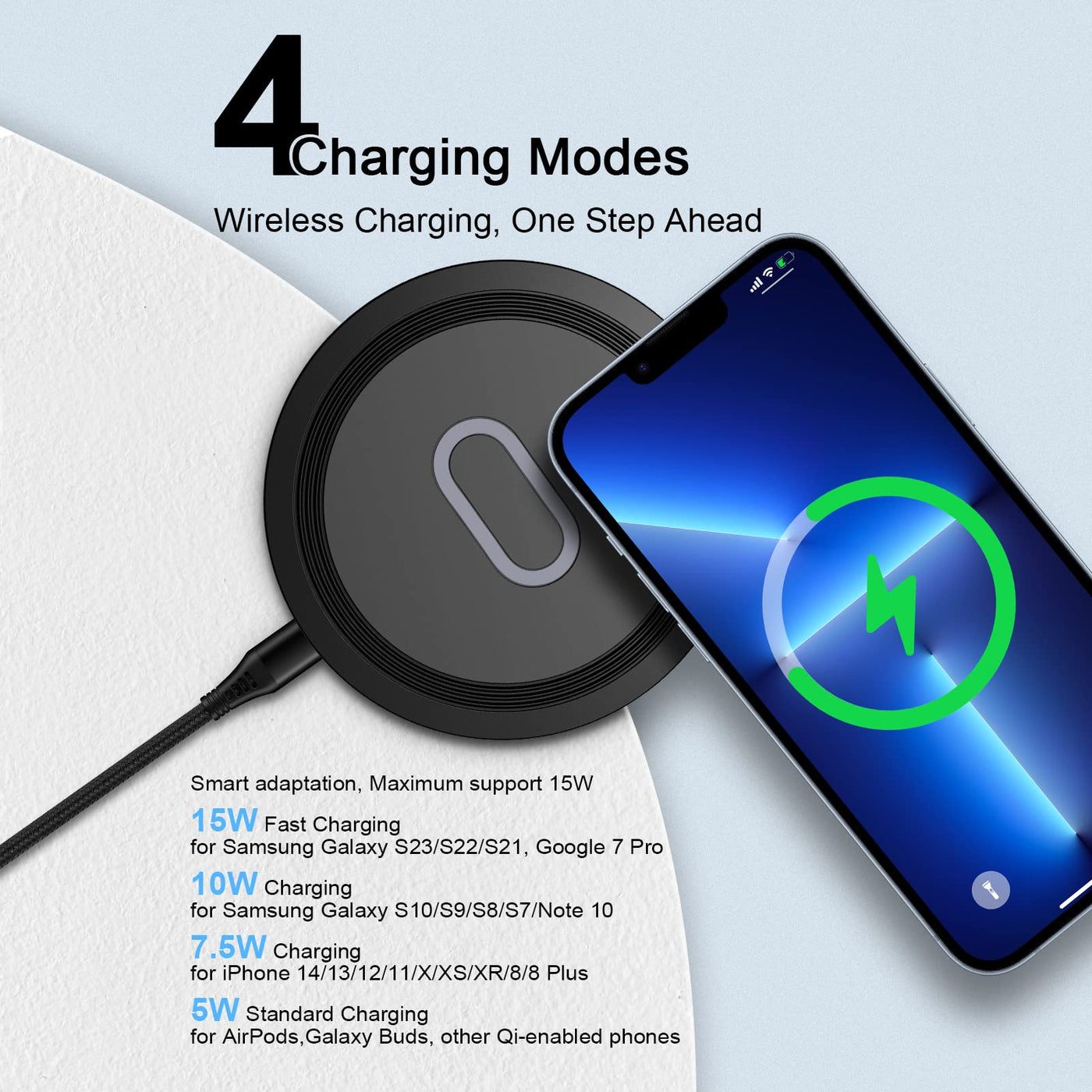 15W Wireless Charger with QC Adapter