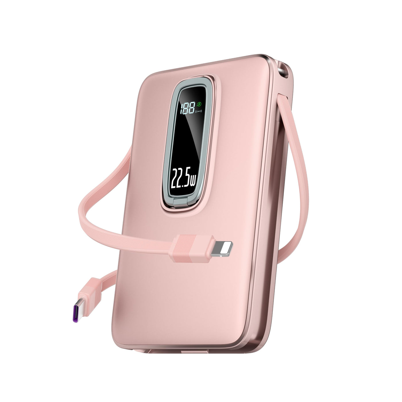 22.5W 10000mAh Magnetic Wireless Power Bank Built In Cables LED Display