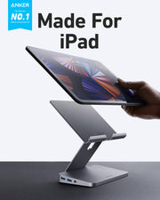 8 in 1 USB C Hub with Foldable Tablet Stand 4K HDMI USB A Ports