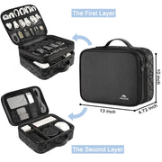Waterproof Travel Electronic Organizer Bag with Adjustable Divider